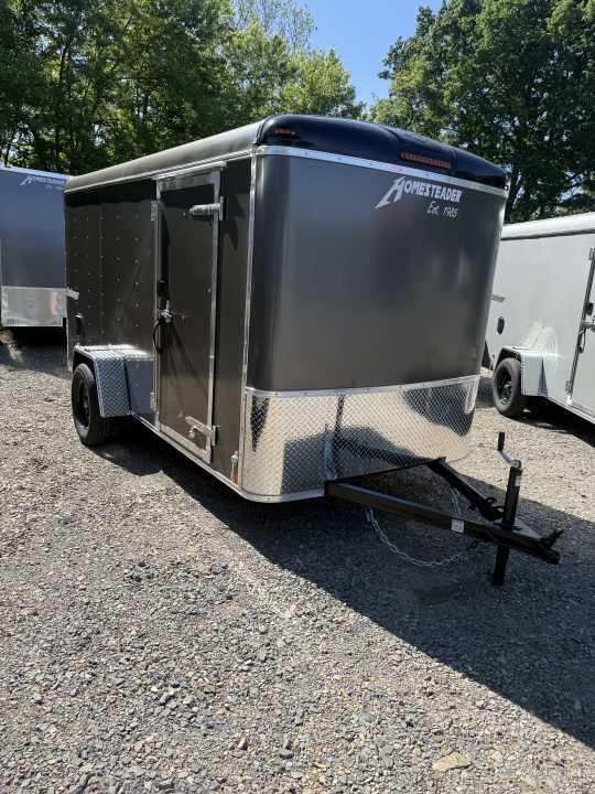 New 2027 Homesteader 6x12 Cargo Trailer - Swing Doors - GRAY