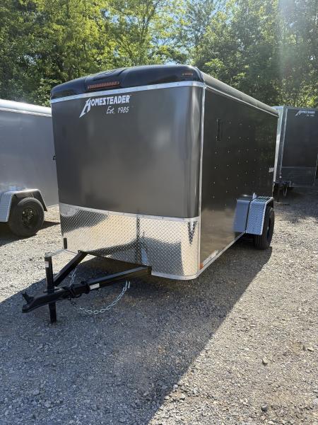 New 2027 Homesteader 6x12 Cargo Trailer - Swing Doors - GRAY