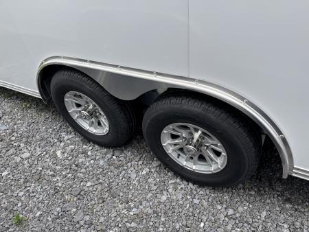 New 2026 E-Z Hauler EZEC8.5X24CH-XLT-P Car Hauler 6 FOOT 10 INCH INTERIOR 4 FOOT ESCAPE DOOR .080 POLY CORE SIDES FREE ALUMINUM WHEEL UPGRADE SUMMER SALE ON NOW