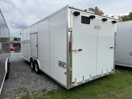 New 2026 E-Z Hauler EZEC8.5X24CH-XLT-P Car Hauler 6 FOOT 10 INCH INTERIOR 4 FOOT ESCAPE DOOR .080 POLY CORE SIDES FREE ALUMINUM WHEEL UPGRADE SUMMER SALE ON NOW