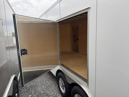 New 2026 E-Z Hauler EZEC8.5X24CH-XLT-P Car Hauler 6 FOOT 10 INCH INTERIOR 4 FOOT ESCAPE DOOR .080 POLY CORE SIDES FREE ALUMINUM WHEEL UPGRADE SUMMER SALE ON NOW