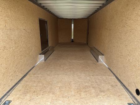 New 2026 E-Z Hauler EZEC8.5X24CH-XLT-P Car Hauler 6 FOOT 10 INCH INTERIOR 4 FOOT ESCAPE DOOR .080 POLY CORE SIDES FREE ALUMINUM WHEEL UPGRADE SUMMER SALE ON NOW