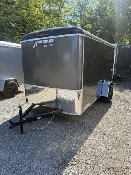 New 2027 Homesteader 6x12 Cargo Trailer - Swing Doors - Silver