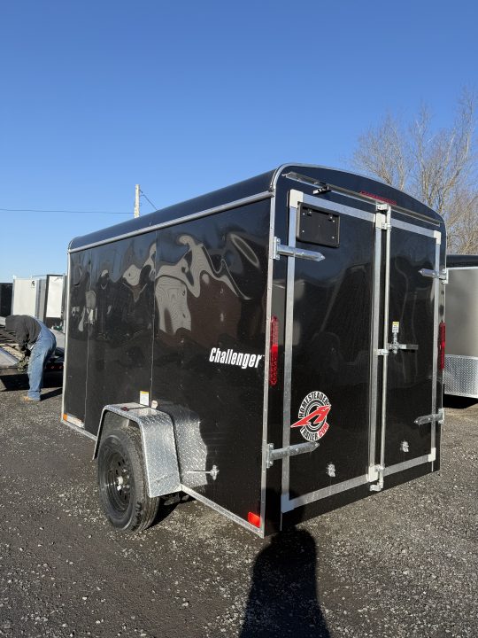 New 2027 Homesteader Trailer 6x12 - BLACK Cargo - Swing Doors