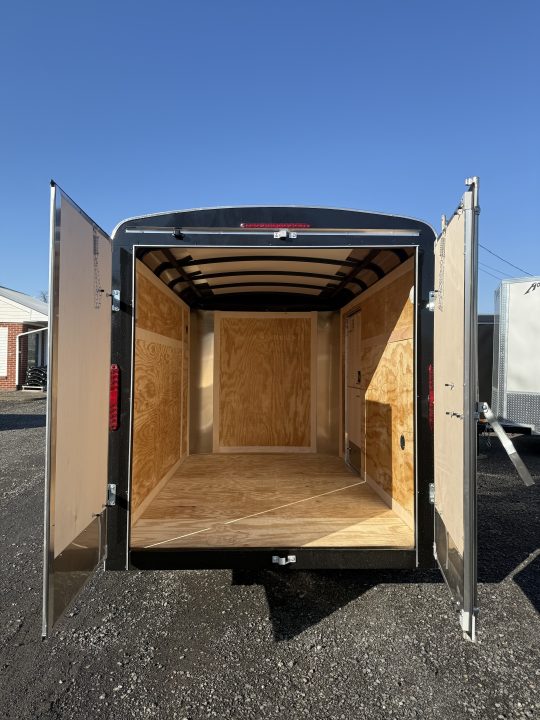 New 2027 Homesteader Trailer 6x12 - BLACK Cargo - Swing Doors