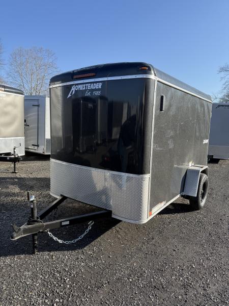 New 2027 Homesteader Trailer 6x12 - BLACK Cargo - Swing Doors