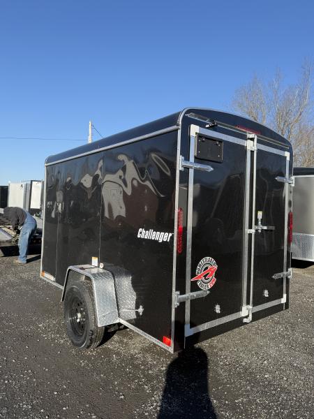New 2027 Homesteader Trailer 6x12 - BLACK Cargo - Swing Doors