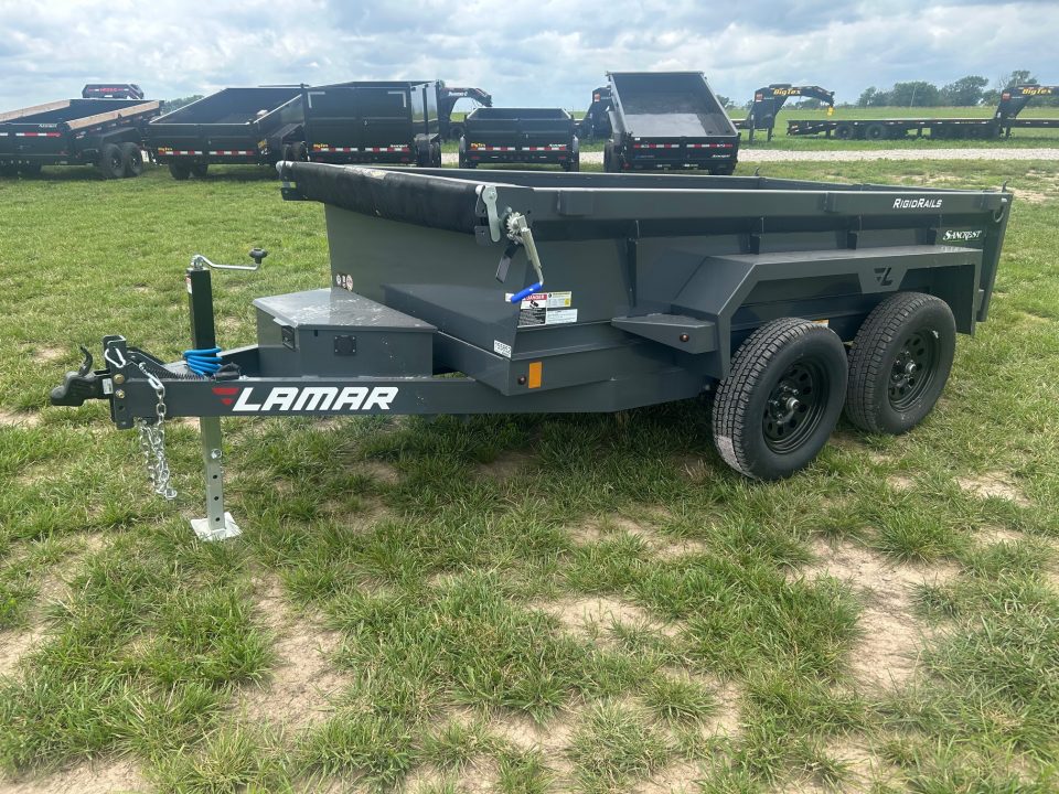 New 2026 Lamar 5x10 Tandem 7K Dump w/ 18" Sides & Slide In Ramps