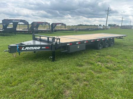New 2026 Lamar 102x26 Triple 21K Deckover Power Tilt w/ Winch Plate, Tuff Wireless, & 17.5  16 Ply Tires
