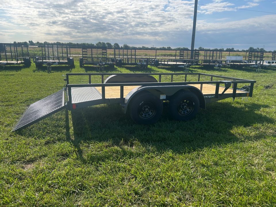 New 2026 Lamar 83x14 Tandem 7K Utility w/ 2' Dove & 3' Ramp Gate