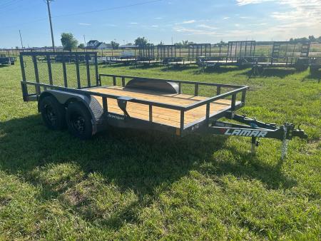 New 2026 Lamar 83x14 Tandem 7K Utility w/ 2' Dove & 3' Ramp Gate