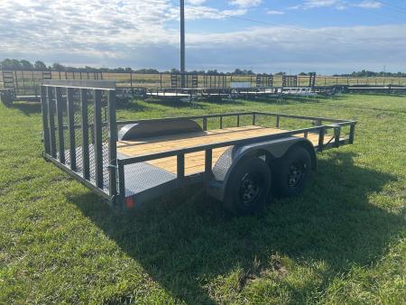 New 2026 Lamar 83x14 Tandem 7K Utility w/ 2' Dove & 3' Ramp Gate