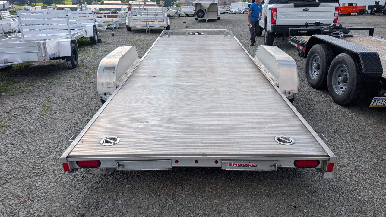 Used 2022 Aluma 6'10" x 20 HD Car Hauler Trailer w/ Underbody Ramps & Dove Tail