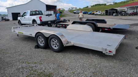 Used 2022 Aluma 6'10  x 20 HD Car Hauler Trailer w/ Underbody Ramps & Dove Tail