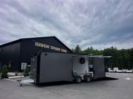 New 2026 High Country 8.5x24 - Flat Front w/Cast Corners - Escape Door / 7' interior height/ Spread Torsion/ Rubber Coin/ Blackout / .080 Polycore/ Ext. tongue - 9990gvw