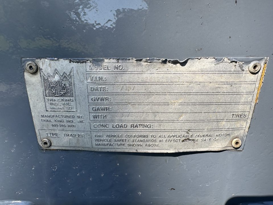 Used 1998 Trail King TK23 Flatbed Pintle