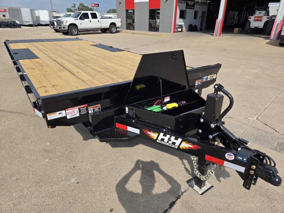 New 2026 H&H Trailers 102x22 Power Tilt Deckover 17.6K Equipment Trailer