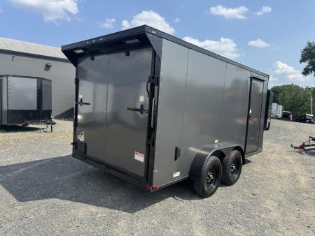 New 2026 Quality Cargo 7X14TA Cargo / Enclosed Trailer *CHARCOAL W/ BLK
