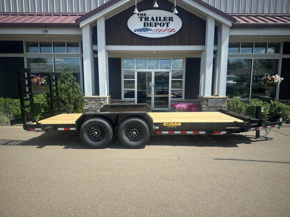 New CAM SUPERLINE 7' X 18' CHANNEL FRAME EQUIPMENT TRAILER 15.4K