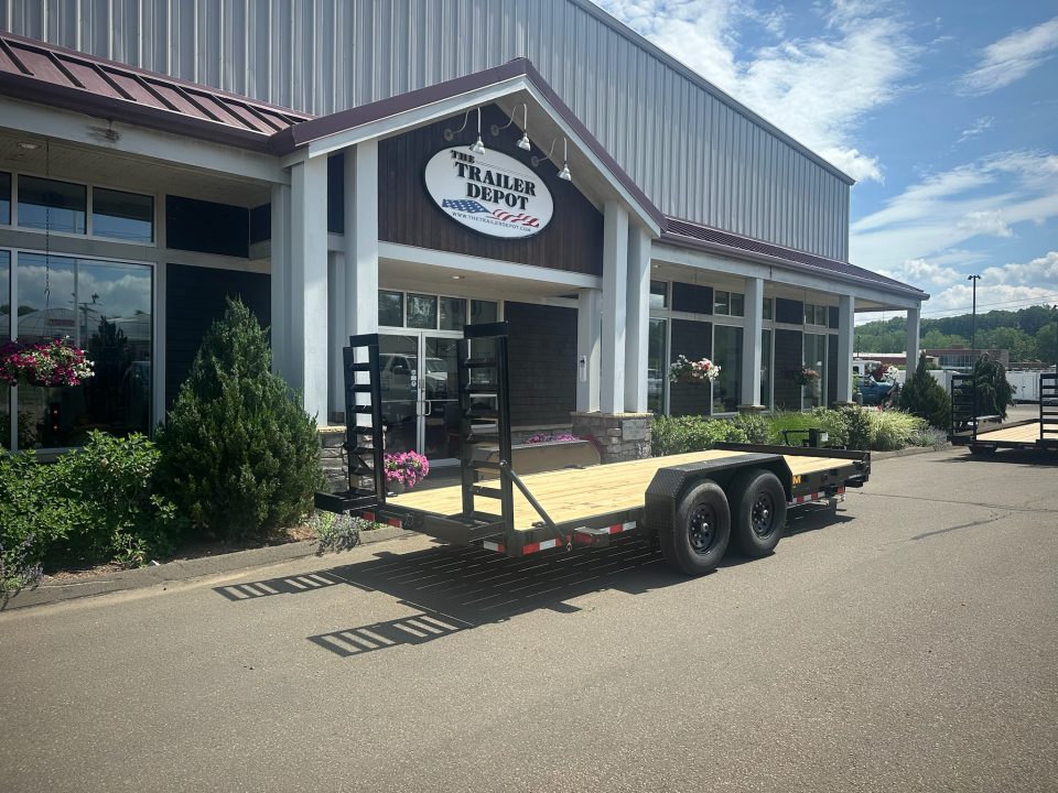 New CAM SUPERLINE 7' X 18' CHANNEL FRAME EQUIPMENT TRAILER 15.4K