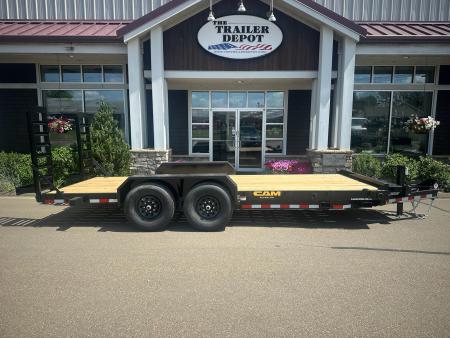 New CAM SUPERLINE 7' X 18' CHANNEL FRAME EQUIPMENT TRAILER 15.4K