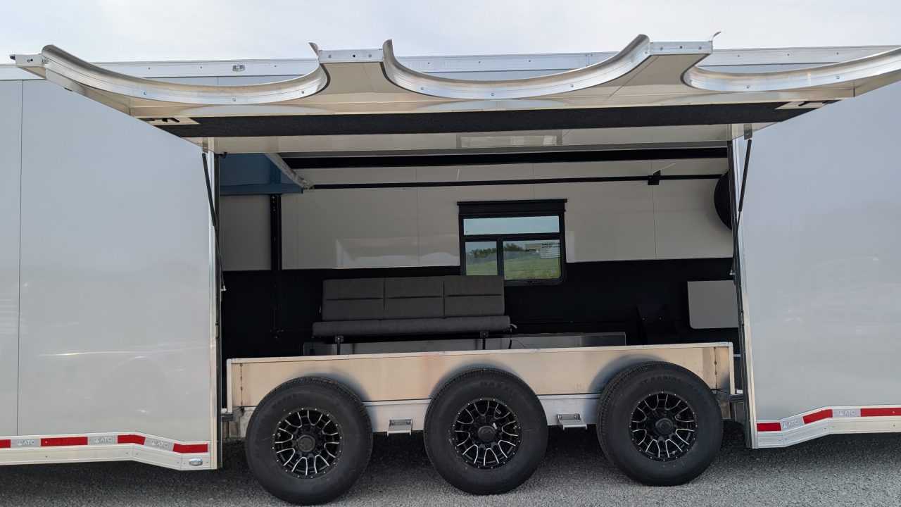 New 2027 ATC 8.5 x 32' RM550 "LifeTrac" Aluminum Car Hauler w/ LQ - GET THIS FIRST MODEL!!!