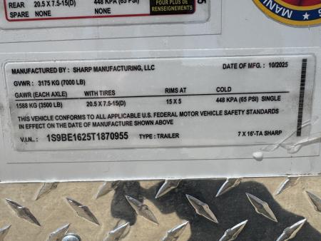 New Sharp Manufacturing 7x16 Cargo