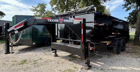 New 2026 Texas Pride Trailers Gooseneck 7x16x4 Tandem Axle-DUAL JACKS-8K Axles- Dump Trailer-UPGRADES!!!