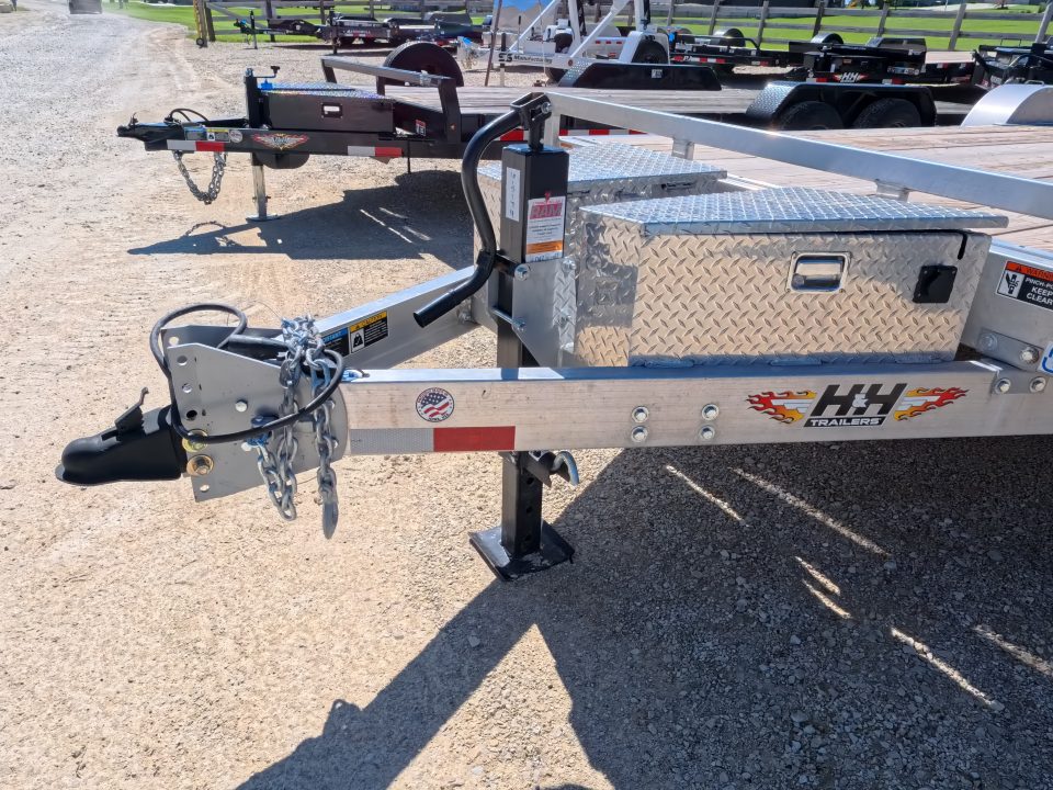 Used 2026 H&H Trailers 82 x 24 Aluminum Electric Tilt Speed Loader Car Hauler, 14K GVWR, with 12k Dropleg Jack
