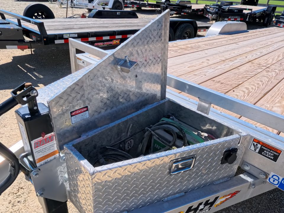 Used 2026 H&H Trailers 82 x 24 Aluminum Electric Tilt Speed Loader Car Hauler, 14K GVWR, with 12k Dropleg Jack