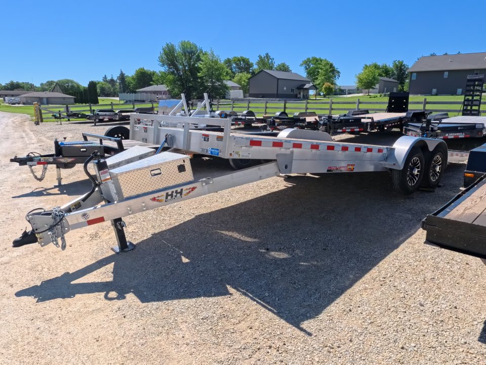 Used 2026 H&H Trailers 82 x 24 Aluminum Electric Tilt Speed Loader Car Hauler, 14K GVWR, with 12k Dropleg Jack