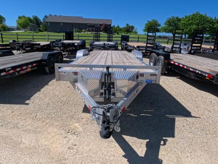 Used 2026 H&H Trailers 82 x 24 Aluminum Electric Tilt Speed Loader Car Hauler, 14K GVWR, with 12k Dropleg Jack