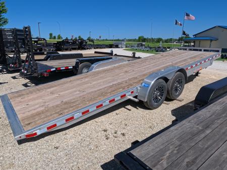 Used 2026 H&H Trailers 82 x 24 Aluminum Electric Tilt Speed Loader Car Hauler, 14K GVWR, with 12k Dropleg Jack