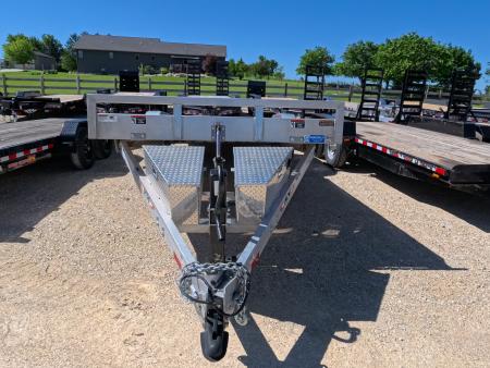 Used 2026 H&H Trailers 82 x 24 Aluminum Electric Tilt Speed Loader Car Hauler, 14K GVWR, with 12k Dropleg Jack