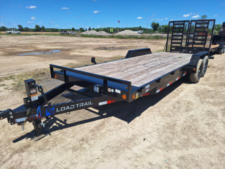 New 2026 Load Trail 83x22 Equipment Trailer W/ 5' Split Ramp Gate and Winch Plate