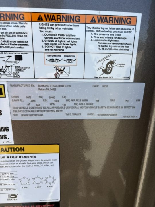 New 2026 Diamond T SDSKP2008 Flatbed Trailer 28ft