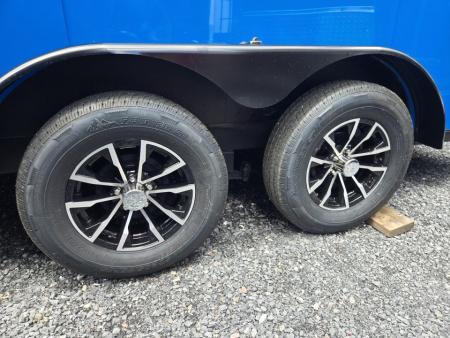 New 7.5 x 16 Look Element SE V-Nose Cargo Trailer 7K GVWR, **Tru Blue Composite w/Black Out Trim, Rear Flare w/ Lights, Alum Wheels & Ramp Door