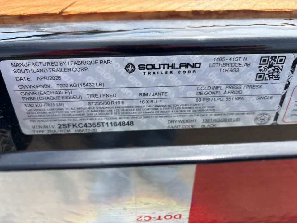 New 2026 SOUTHLAND TRAILER CORP. HBAT7-20BLK Utility Trailer