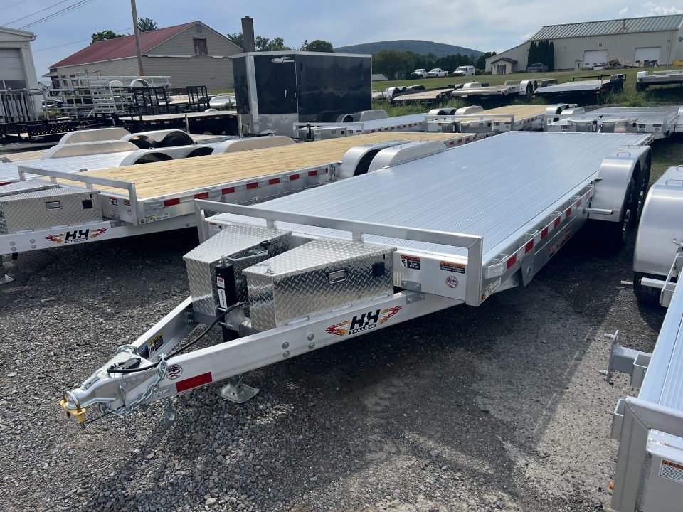 New 2026 H&H Trailers Speedloader 7x22 10K Power Tilt Car Hauler