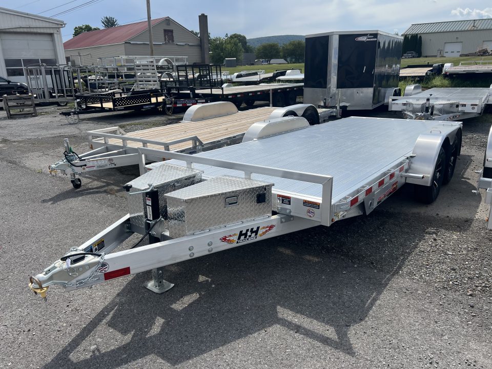 New 2026 H&H Trailers Speedloader Low Profile 7x18 10K Power Tilt Car Hauler