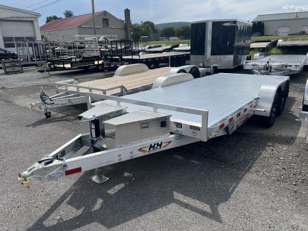 New 2026 H&H Trailers Speedloader Low Profile 7x18 10K Power Tilt Car Hauler