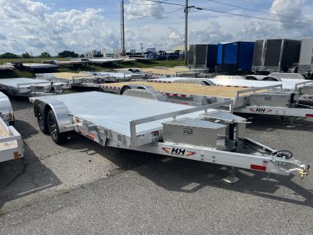New 2026 H&H Trailers Speedloader Low Profile 7x18 10K Power Tilt Car Hauler