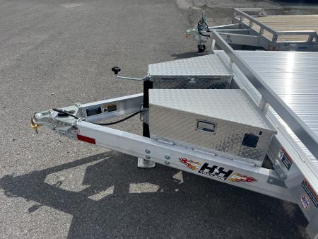 New 2026 H&H Trailers Speedloader Low Profile 7x18 10K Power Tilt Car Hauler