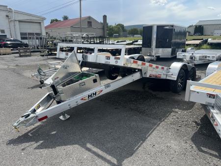 New 2026 H&H Trailers Speedloader Low Profile 7x18 10K Power Tilt Car Hauler