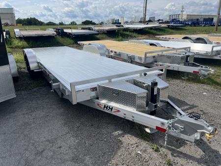 New 2026 H&H Trailers Low Profile Speedloader 7x24 10K Power Tilt Car Hauler