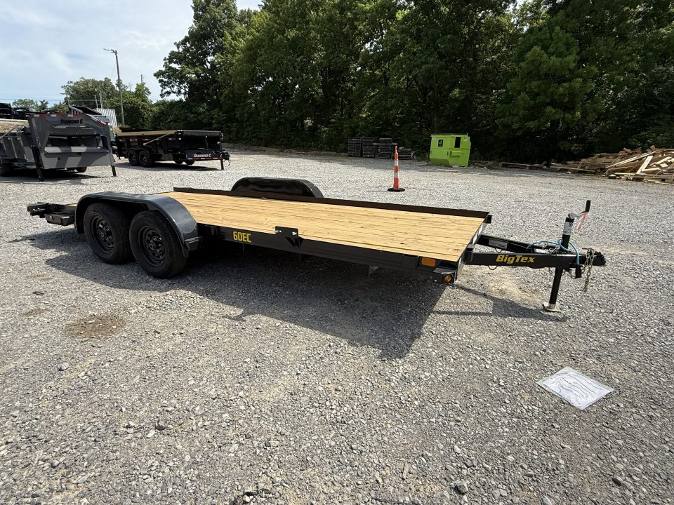 New 2026 Big Tex 60EC 18’ Car Hauler,REMOVABLE FENDERS, SLIDE IN RAMPS, SPARE MOUNT