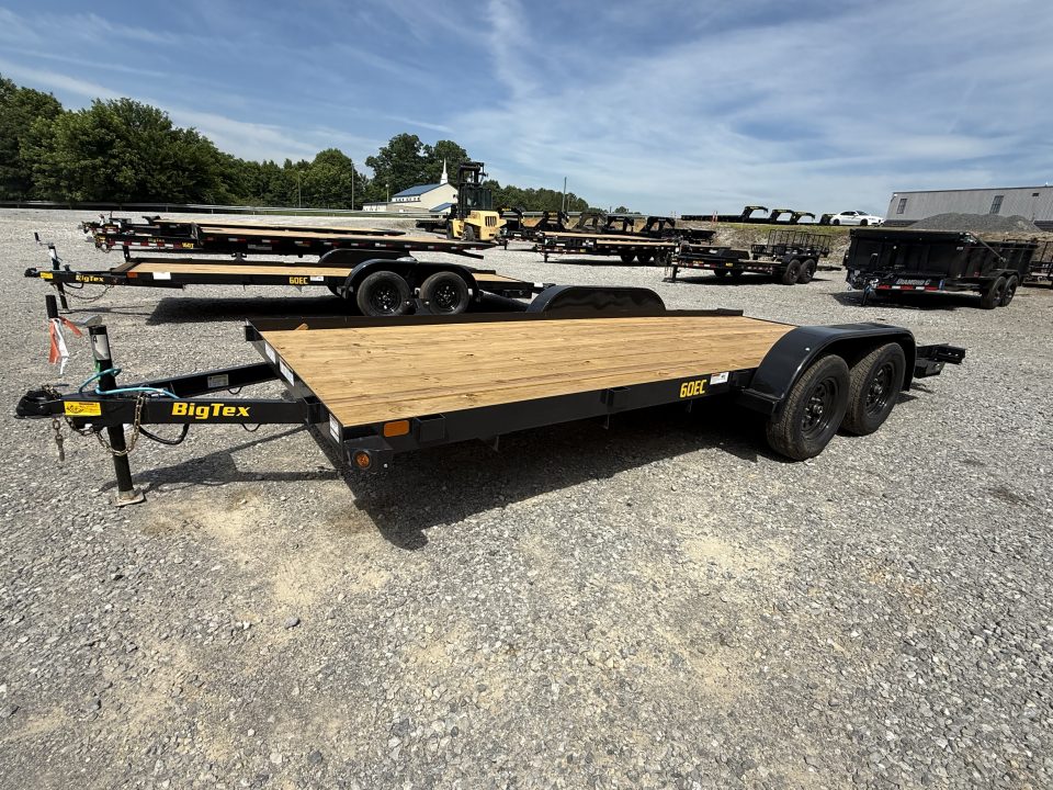 New 2026 Big Tex 60EC 18’ Car Hauler,REMOVABLE FENDERS, SLIDE IN RAMPS, SPARE MOUNT