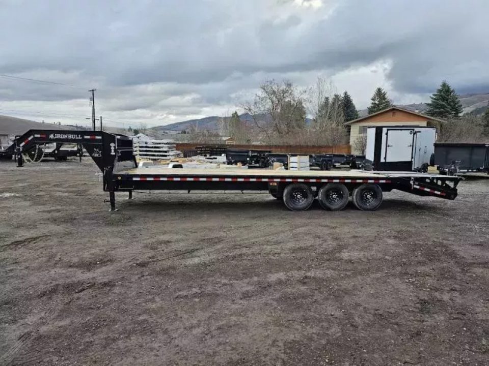 New 2027 Iron Bull 28' 21k Deckover Gooseneck Trailer