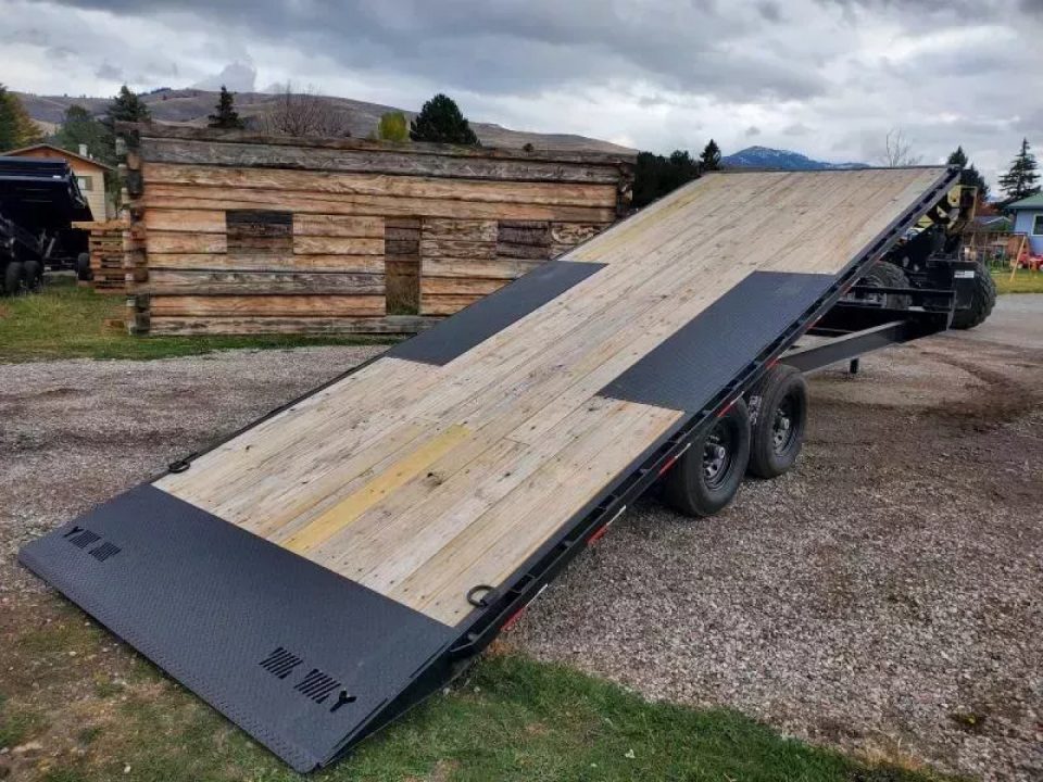 New 2027 Iron Bull 102"x24' 14K Deckover Tilt Trailer