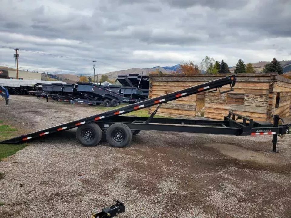 New 2027 Iron Bull 102"x24' 14K Deckover Tilt Trailer